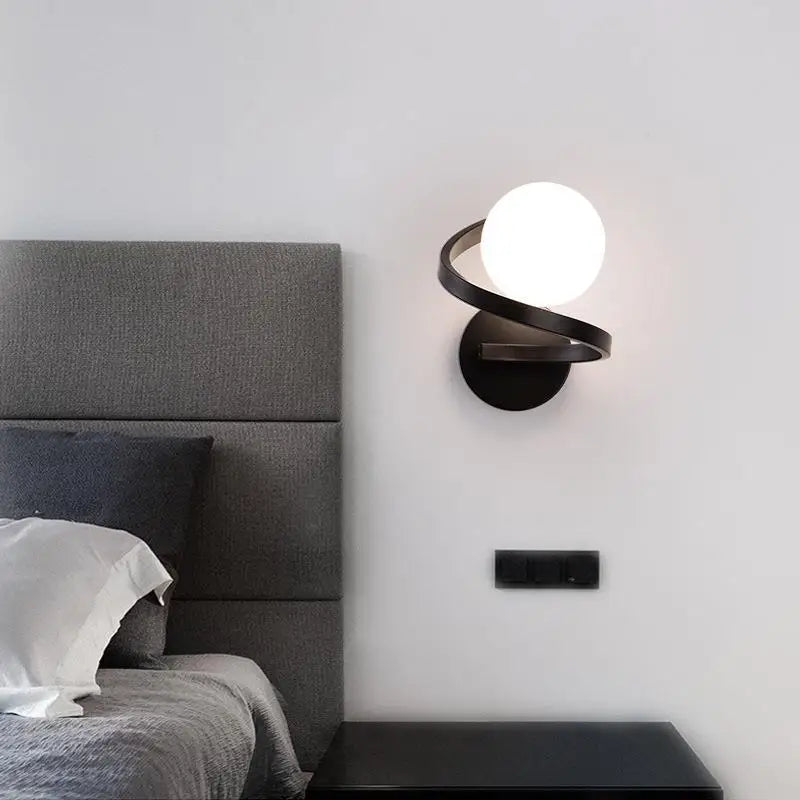 applique murale led boule de verre moderne décoration nordique luminaire intérieur