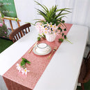 Chemin de table paillettes doré argent rose festif