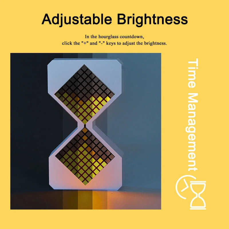 sablier électronique à led style cybernétique pour décoration et cadeaux - vue 4 sur 8
