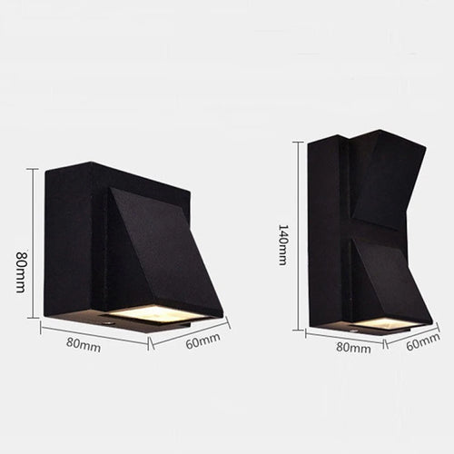 applique murale led extérieure moderne étanche pour jardin et balcon - vue 7 sur 12