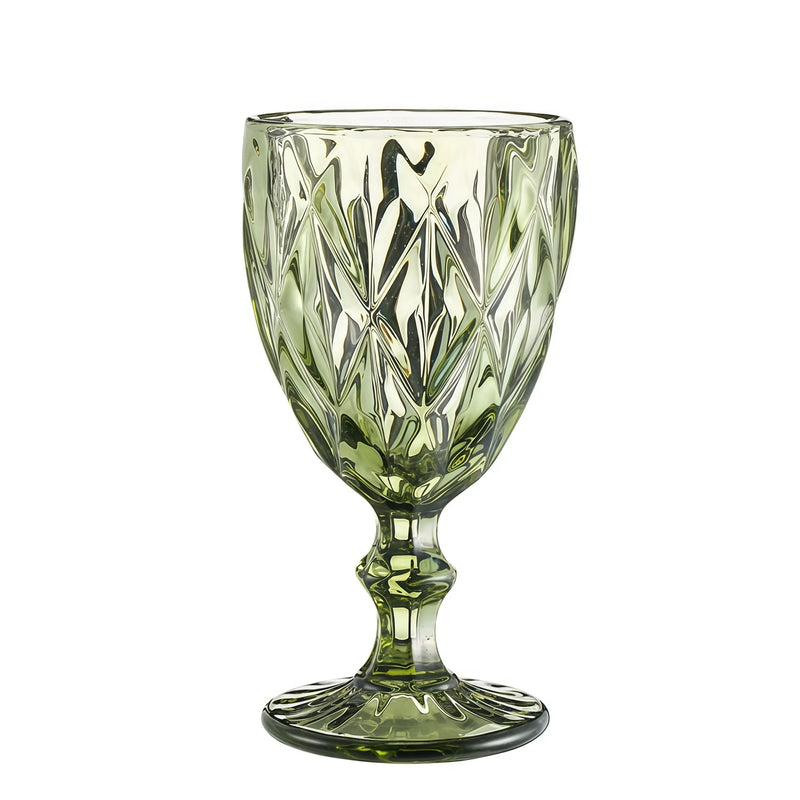 Verre vin relief rétro épais style européen