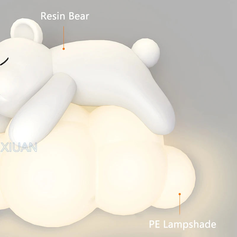 applique murale ours polaire et lapin pour chambre d'enfants - vue 6 sur 10