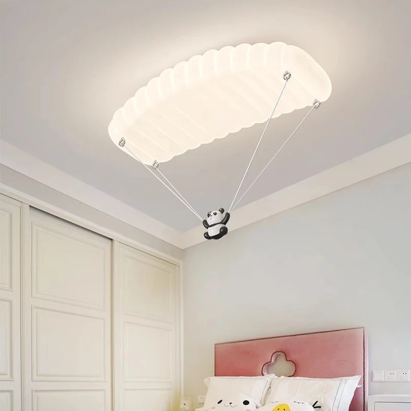 plafonnier panda en forme de parachute pour enfants - vue 3 sur 7