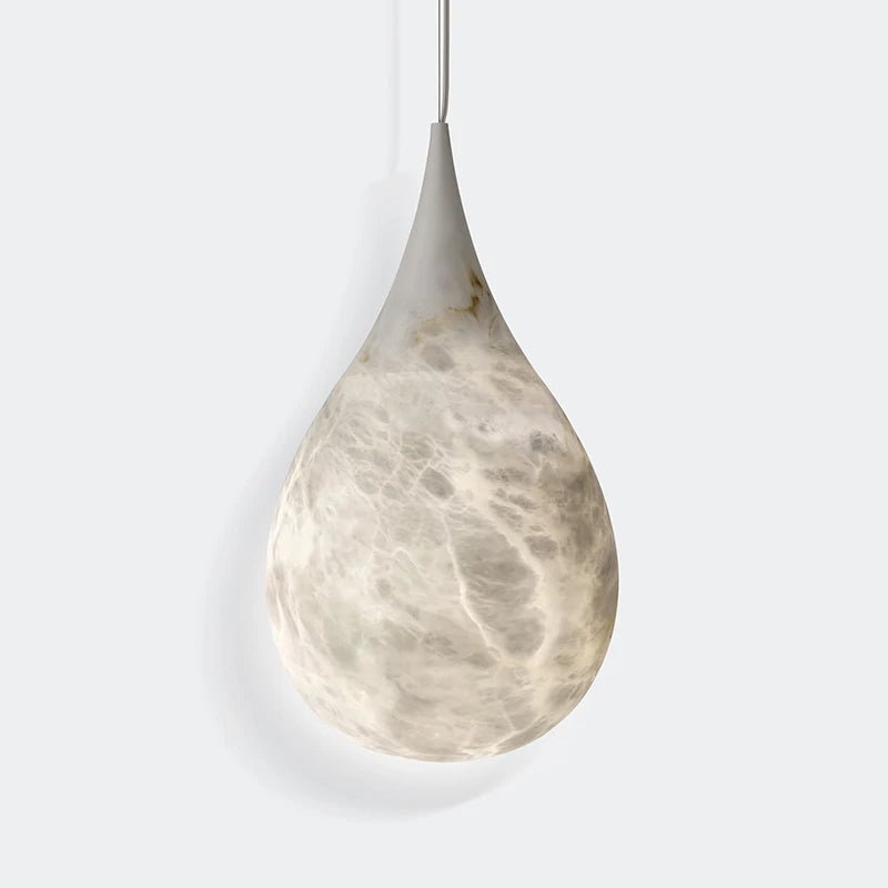 Design américain postmoderne albâtre goutte de pluie suspension éclairage style minimaliste éclairage pour chambres et restaurants - vue 3 sur 8