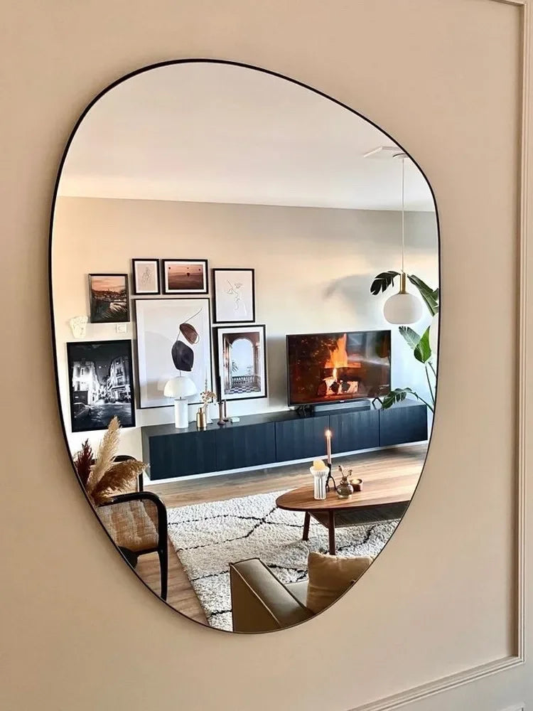 miroir nordique créatif style simple à suspendre décoratif - vue 4 sur 6