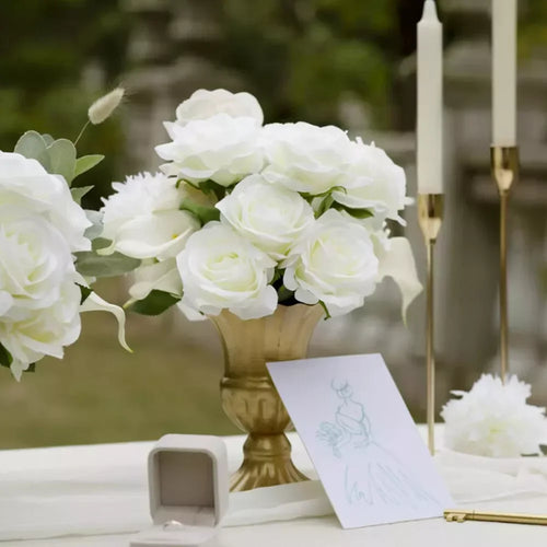 rose artificielle en soie pour décoration de mariage et événements - vue 7 sur 28