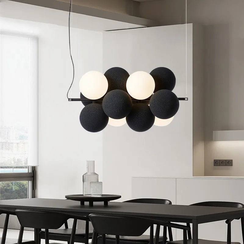 lustre créatif en velours pour un éclairage haut de gamme - vue 3 sur 12