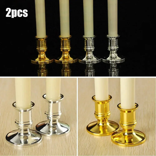 lot de 2 bougeoirs coniques pour décoration mariage et fêtes - vue 5 sur 7