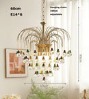 plafonnier tendance angel's tear en cristal lumineux élégant pour intérieur