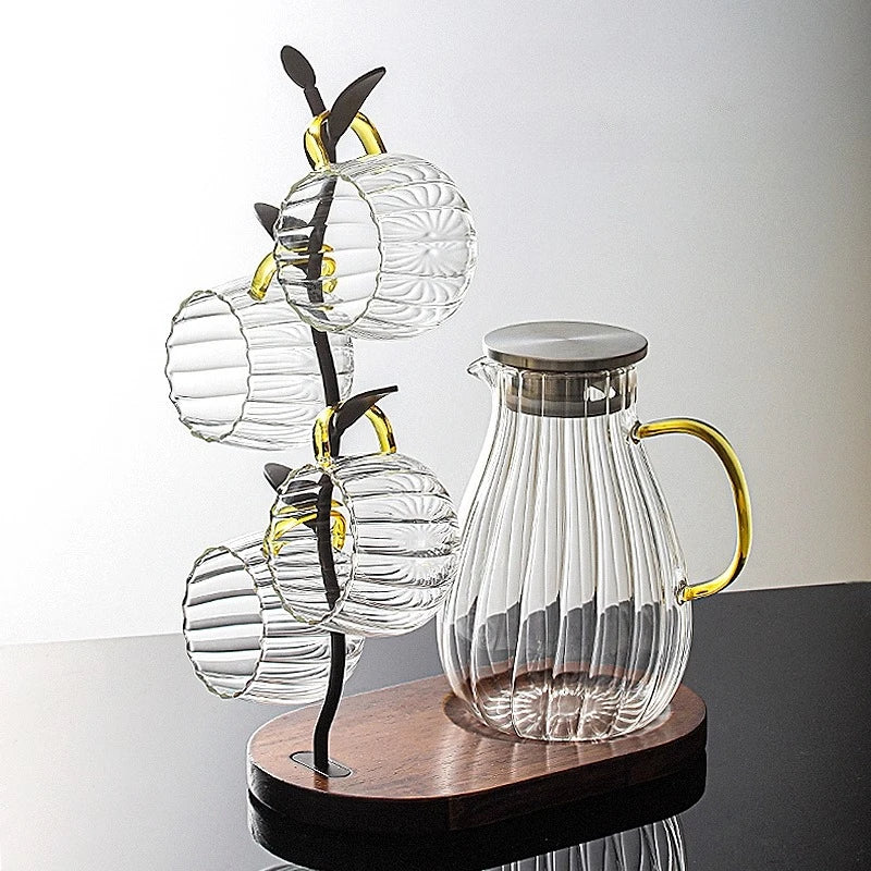 Pichet theiere verre borosilicate resistant chaleur moderne