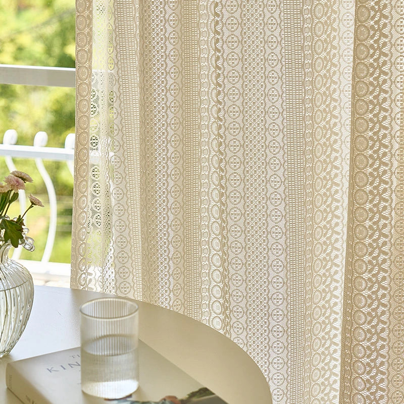 Voilage dentelle style classique léger pour salon chambre - vue 5 sur 12