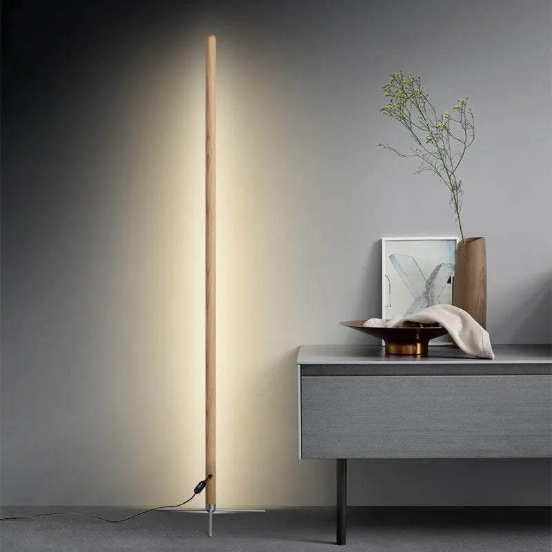 Lampadaire LED bois massif - vue 3 sur 8