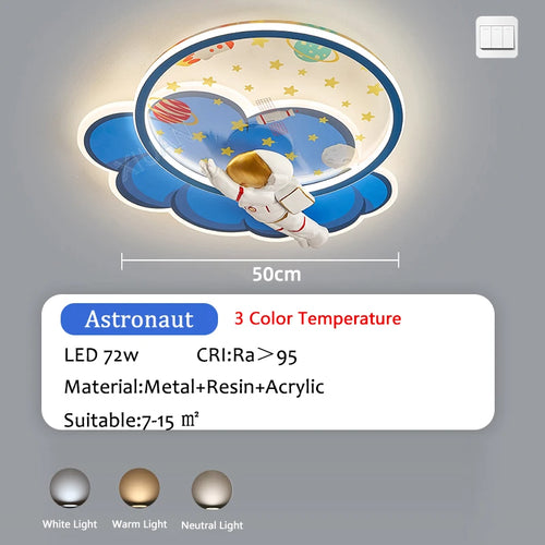 lustre d'intérieur pour enfant avec télécommande rocket lights boy