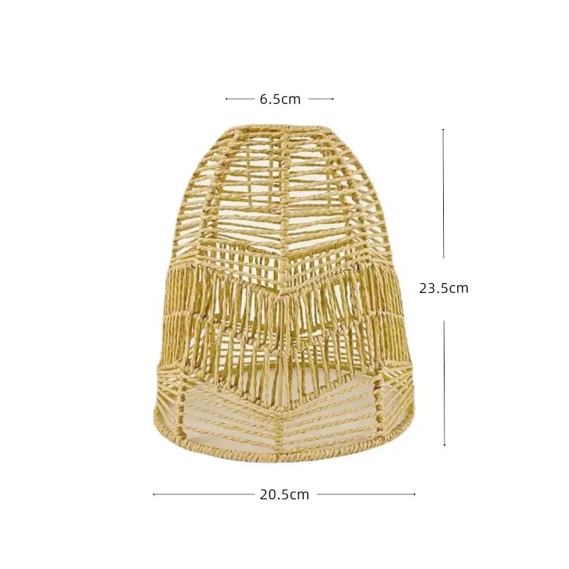 lustre suspendu en rotin abat-jour pour éclairage suspendu - vue 15 sur 17