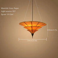 lustre d'ambiance bouddhiste pour décoration wabi sabi asiatique