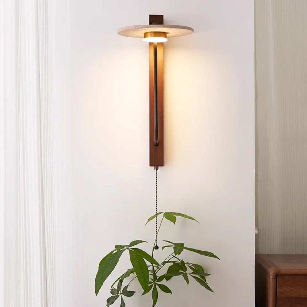 applique murale led vintage en pierre naturelle pour éclairage créatif - vue 4 sur 8