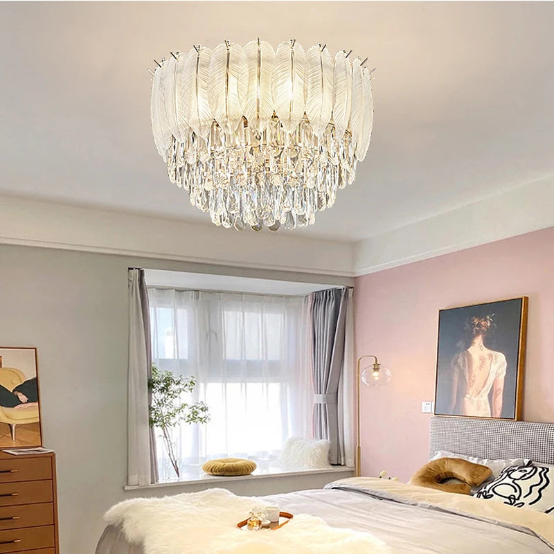 plafonnier cristal design moderne pour décoration intérieure élégante - vue 6 sur 12