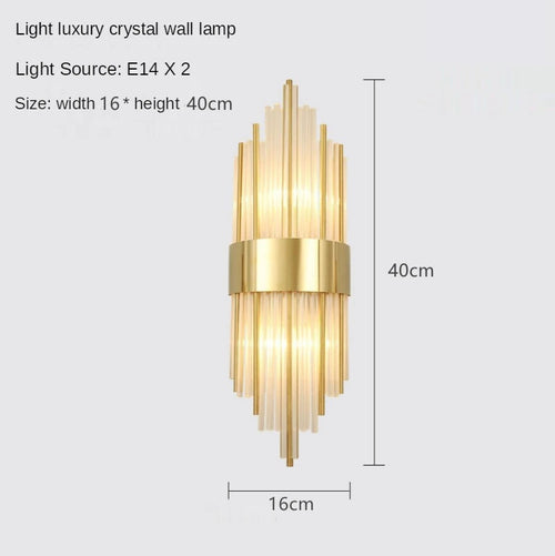 applique murale led en cristal design nordique élégant - vue 12 sur 12