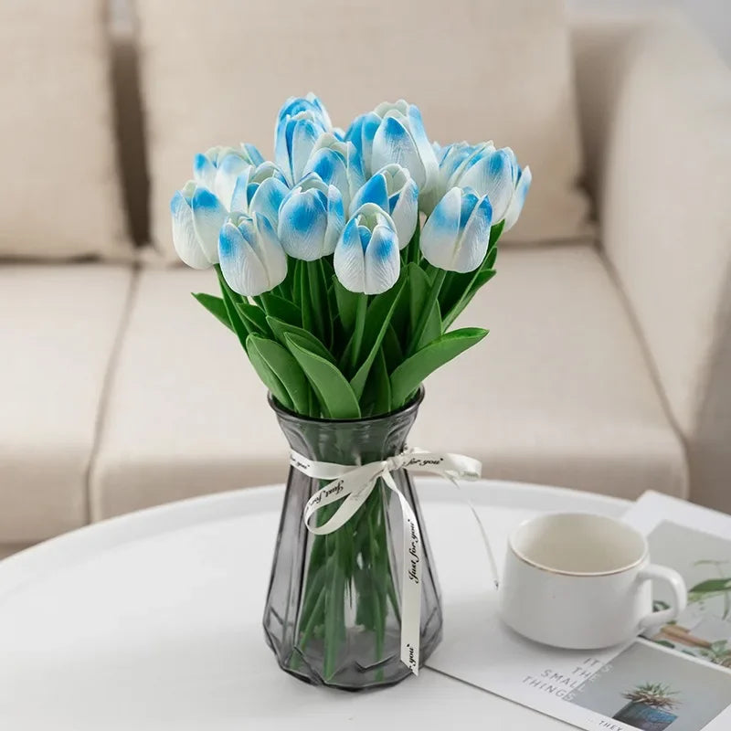 bouquet de tulipes artificielles luxe pour décoration intérieure et mariage - vue 11 sur 17