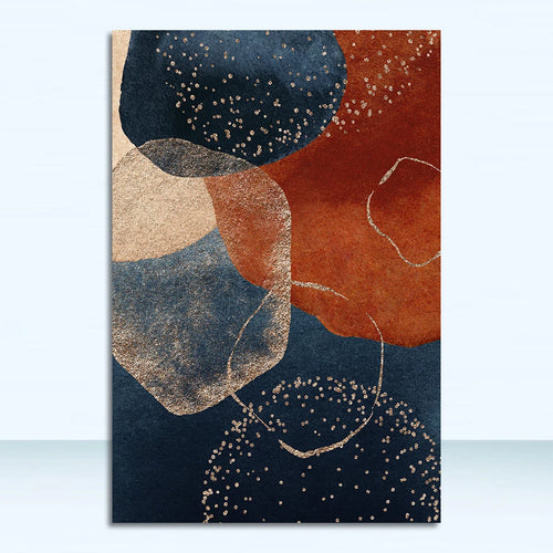 affiche murale aquarelle abstraite géométrique pour décoration intérieure