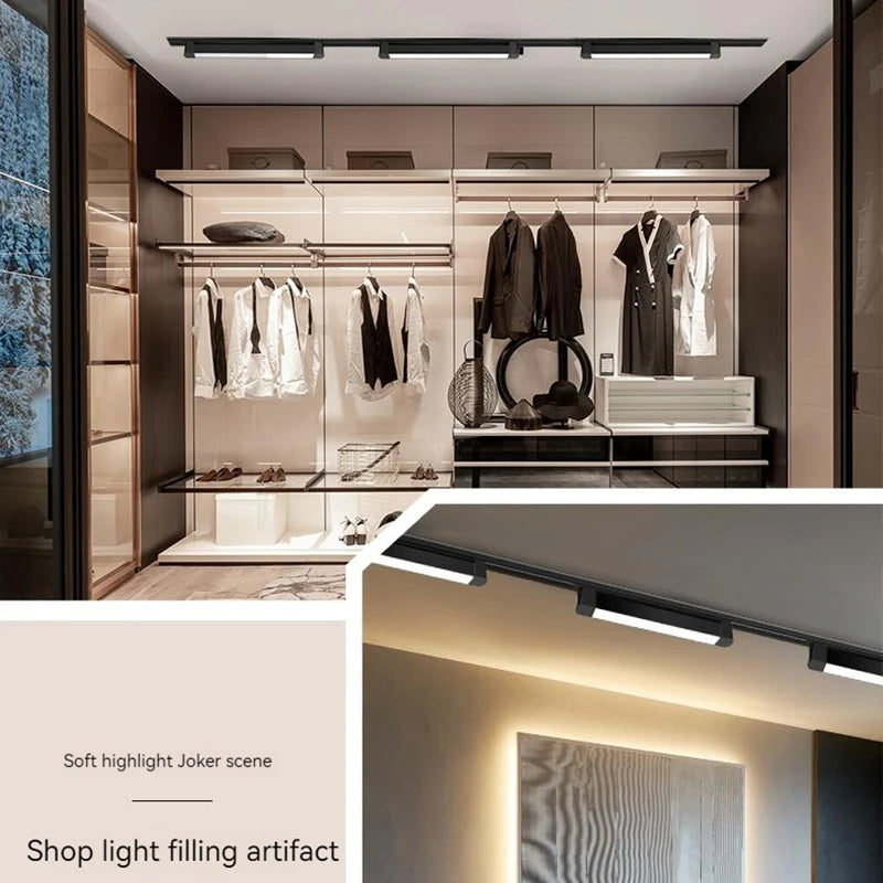 système d'éclairage sur rail magnétique à led pour décoration intérieure - vue 7 sur 18