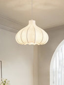 lustre japonais en soie d'oignon style wabi sabi pour intérieur élégant