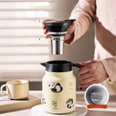 Théière isotherme panda grande capacité acier inoxydable maison