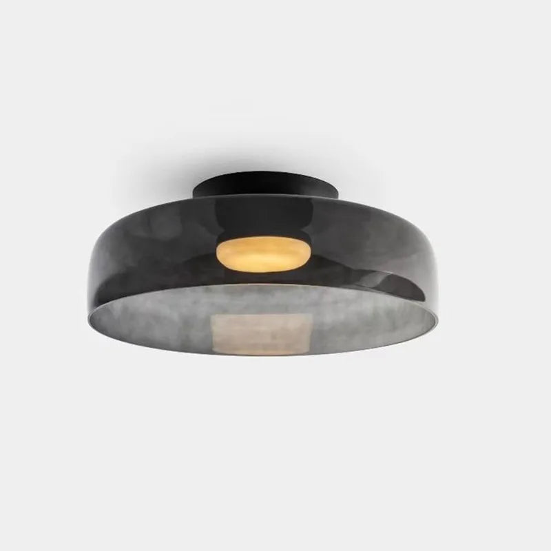 plafonnier led design nordique simple bol en verre luminaire décoratif d'intérieur - vue 6 sur 21