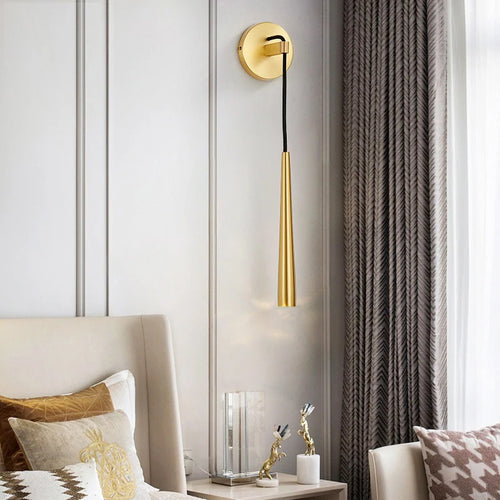 applique murale led nordique en cuivre hauteur réglable montage surface laiton