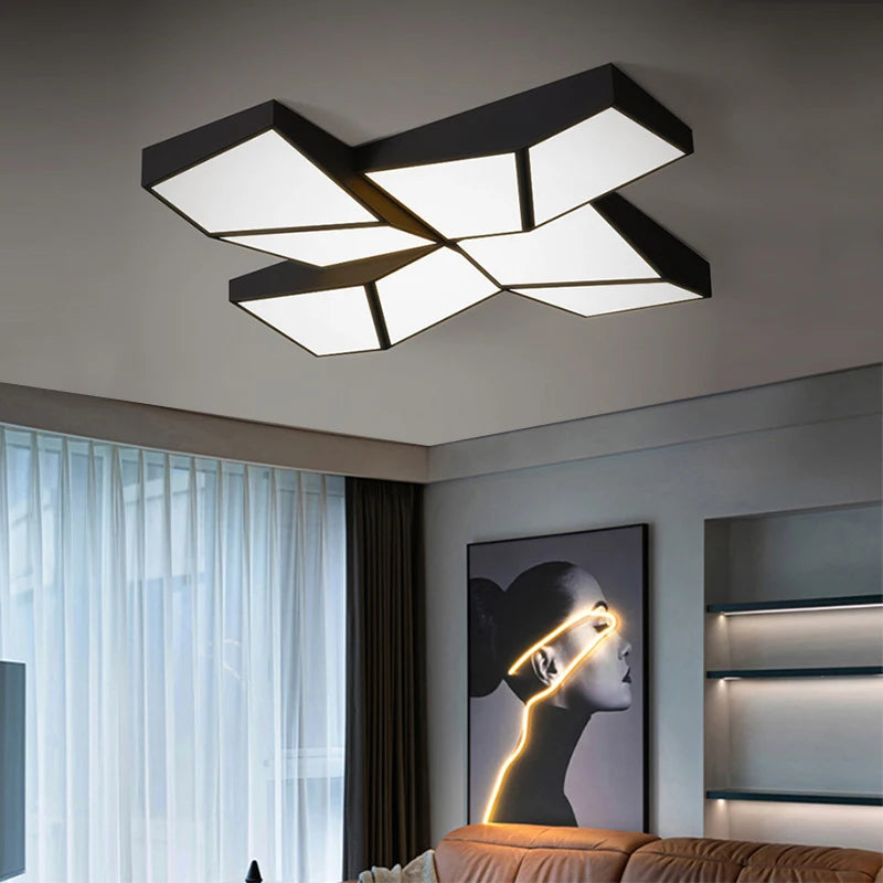 Plafonnier Led au design géométrique - vue 3 sur 10