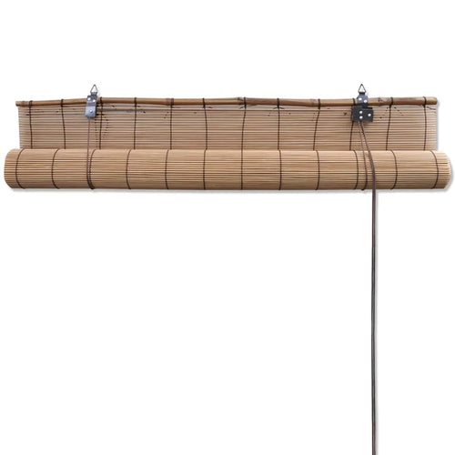 Store roulant en bambou style naturel pour fenêtre salon