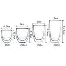 Verres double paroi borosilicate isolants lot 2 6