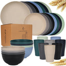 Service table paille ble naturelle sets incassables camping