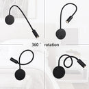 GYS mur Led lampe chevet liseuse 3W Spot lumière interrupteur marche/arrêt blanc noir Table bureau Flexible AC85-265V éclairage intérieur
