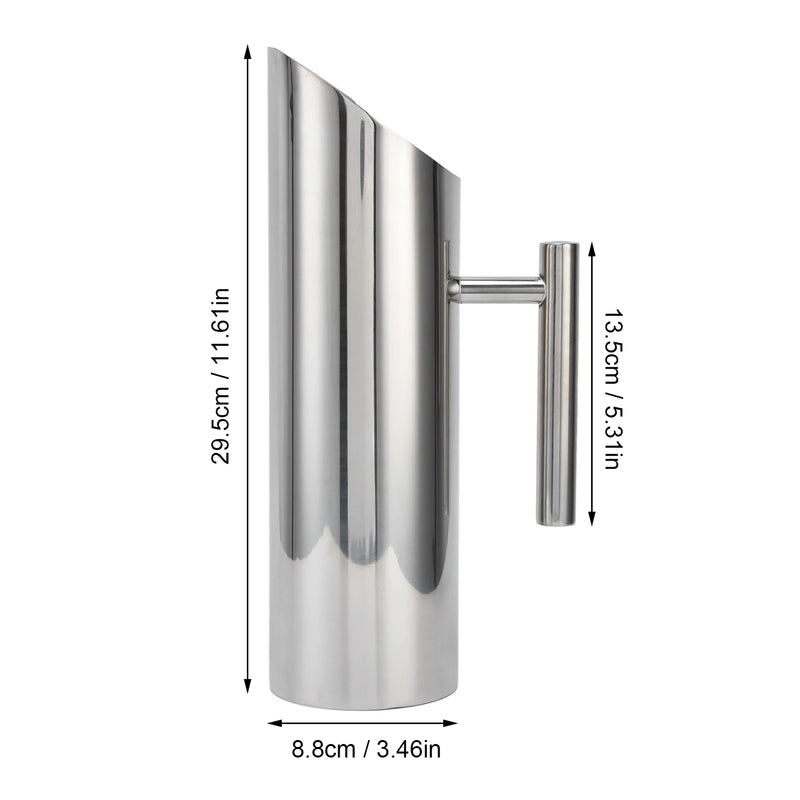 Carafe inox grande capacité design épuré ergonomique