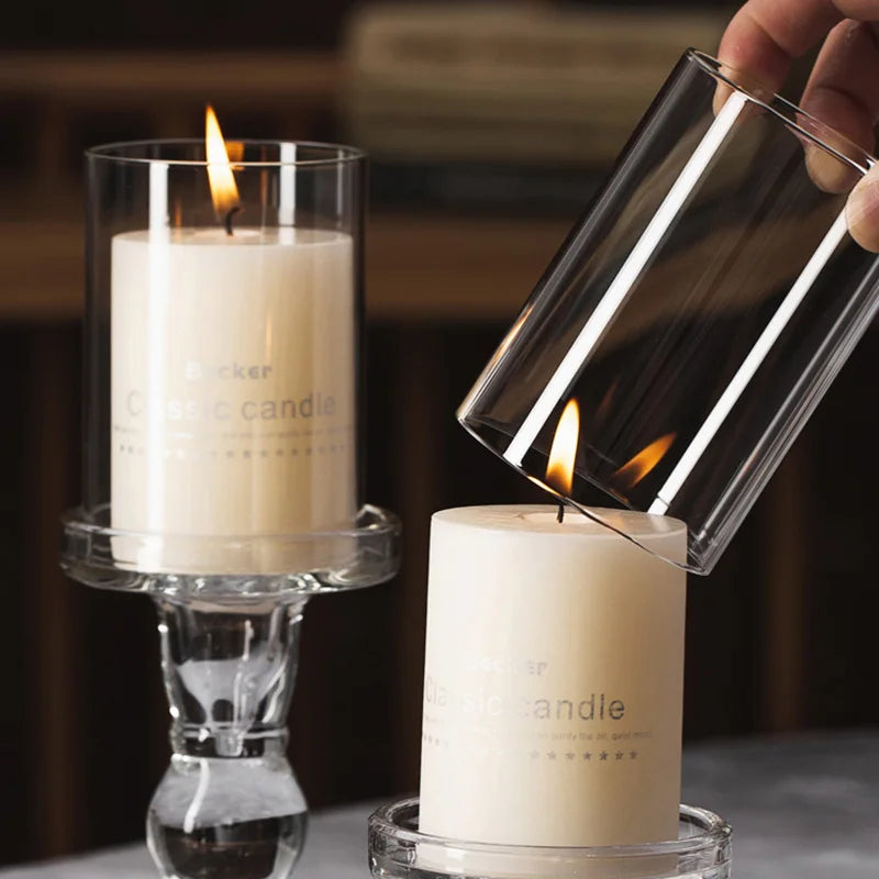 bougeoir en verre pour bougie chauffe-plat décoratif outdoor - vue 3 sur 24