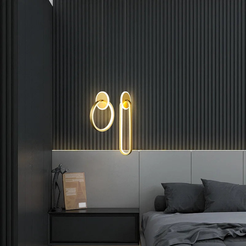 lustre long câble minimaliste suspendu rond 2022 - vue 5 sur 12