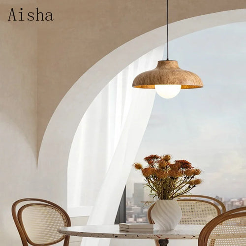 suspension rétro en résine pour décoration chaleureuse de restaurant