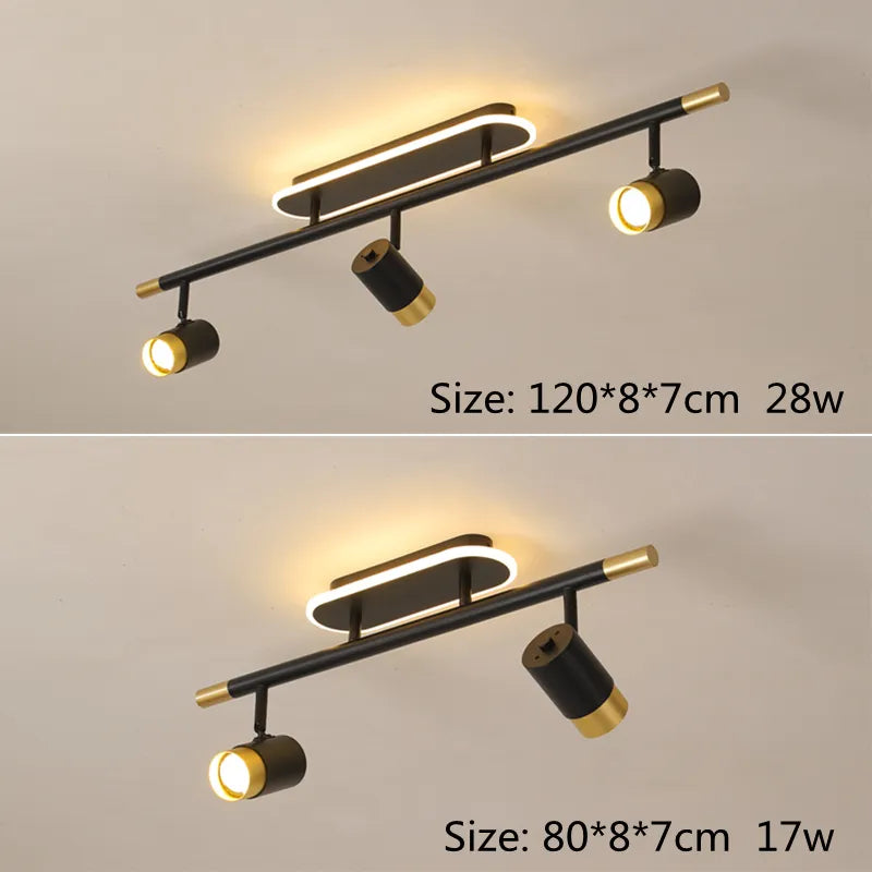 Lustre noir Led moderne intérieur - vue 6 sur 18