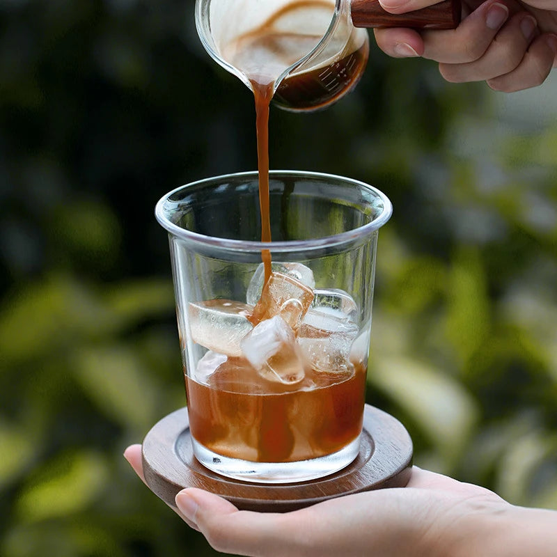 Tasses verre transparent style old fashioned café luxe - vue 6 sur 7