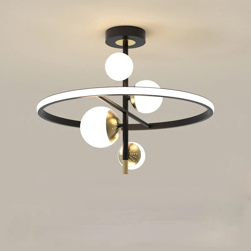 lustre led moderne simple boule nordique pour éclairage intérieur