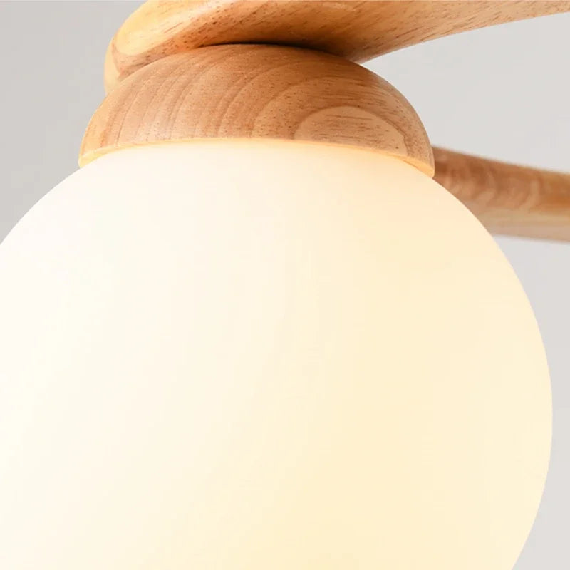 lustre à led design multi têtes en verre pour intérieur moderne - vue 6 sur 9