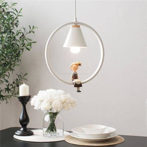 suspension modernes nordiques avec suspension oiseau led - vue 2 sur 16