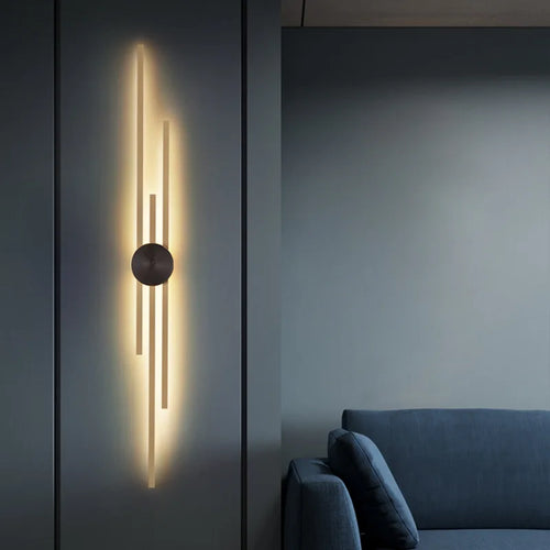 applique murale minimaliste en laiton led pour restaurant - vue 3 sur 18