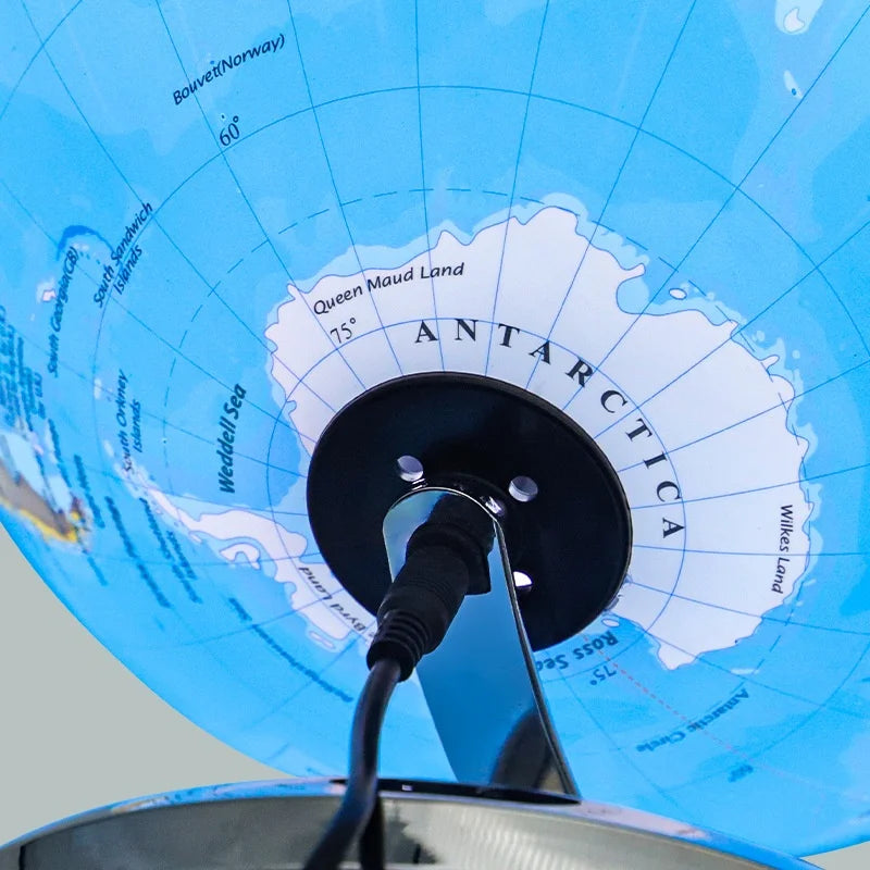 globe terrestre rotatif éducatif lumineux en anglais pour géographie - vue 3 sur 18