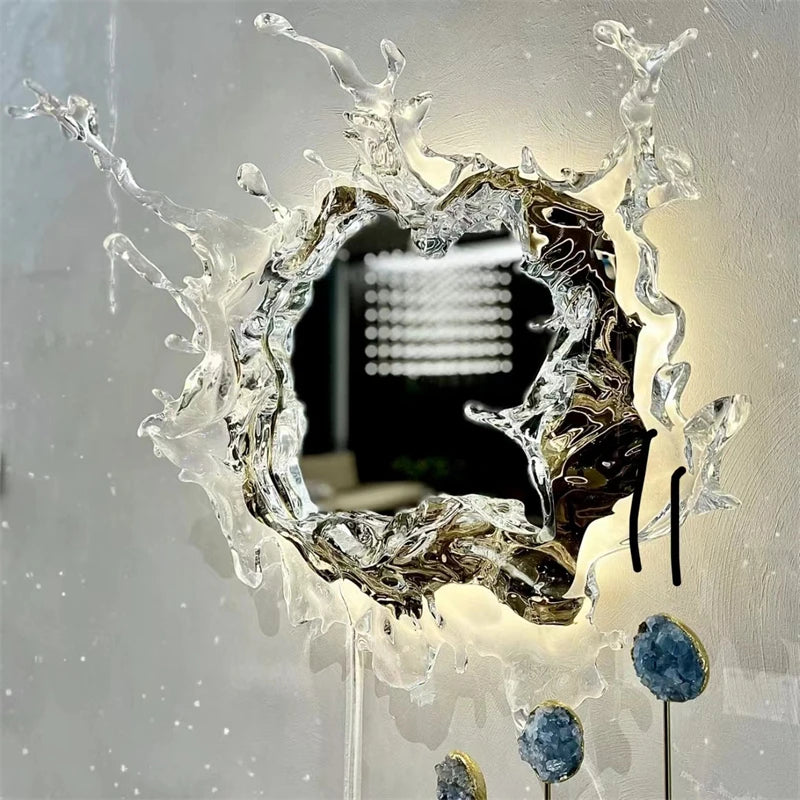 miroir goutte eau vaporisateur éclairage ambiance - vue 4 sur 12