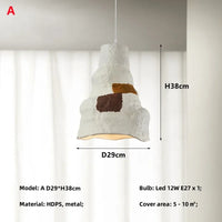 Nordic Wabi Sabi E27 Restaurant Pendant Chandeliers Lustre Living Room Lighting Designer Modern Cafe Bar LED Decor Hanging Lamps
