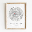 carte de ville personnalisée cadeau romantique pour lui
