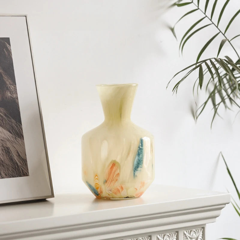 vase en verre imprimé motif floral pour décoration et terrarium - vue 3 sur 8