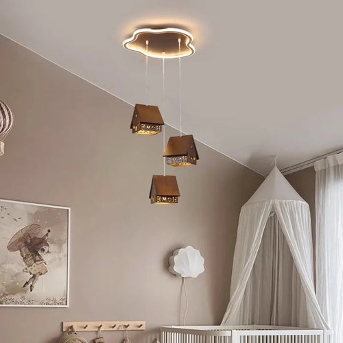 suspension en bois massif design créatif pour chambre d'enfant - vue 2 sur 10